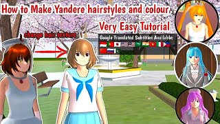 How to Make Yandere Hairstyles and Colour| Easy Tutorial| Sakura School Simulator screenshot 1