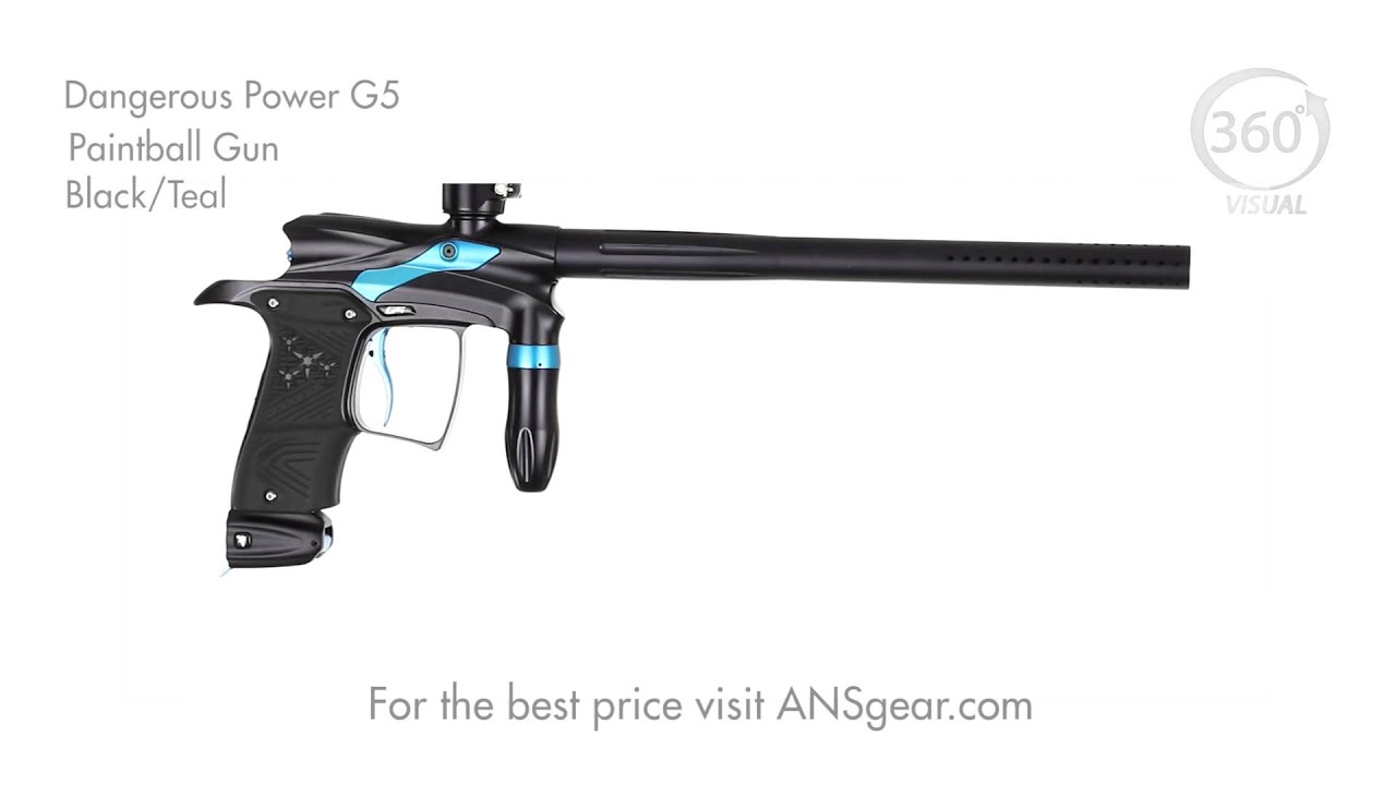 Dangerous Power G5 Paintball Gun Black/Teal Visual 360 YouTube