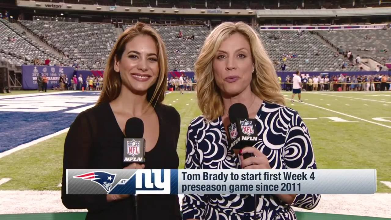 9/1/16 Kim Jones & Courtney Fallon, prior to Patriots Giants YouTube