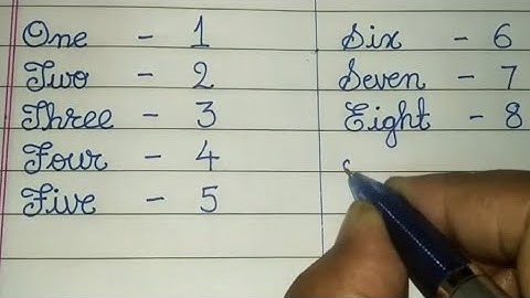 Write Number names 1-10 Cursive letters for beginners - Calligraphy