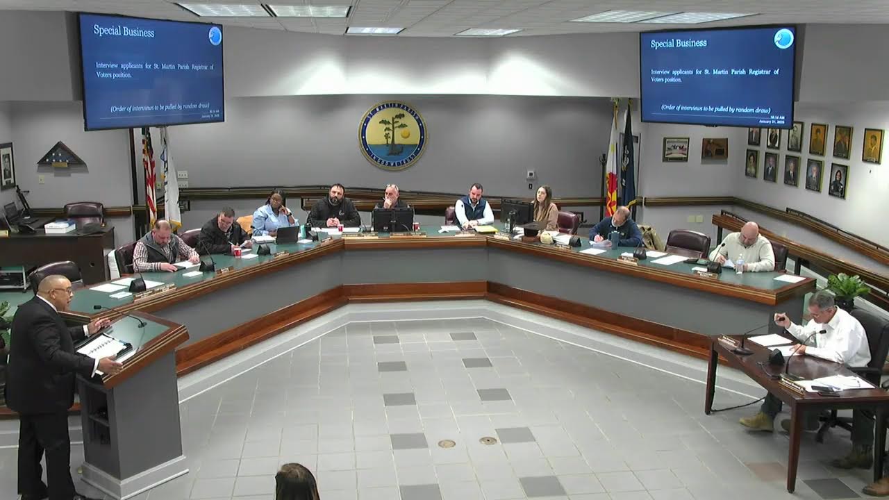 St. Martin Parish Council Special Meeting of January 31, 2026