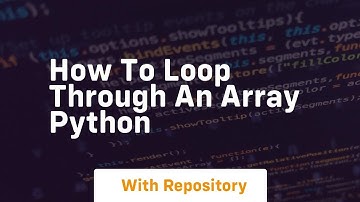 how to loop through an array python