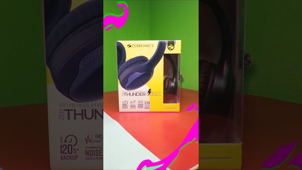 Zebronics Zeb Thunder Max Bluetooth headphones Unboxing 😄