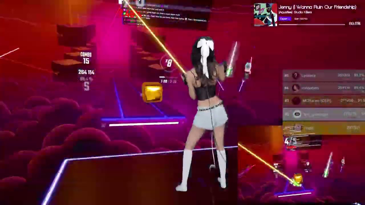 jenny, mapped by Aquaflee // beat saber mixed reality streamer