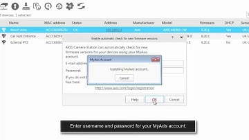 Enable automatic firmware check in AXIS Camera Station (Device Management)