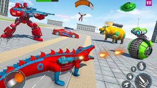 Crocodile Robot Car Game- Cat Robot Transform Game devbuz Gameplay screenshot 3