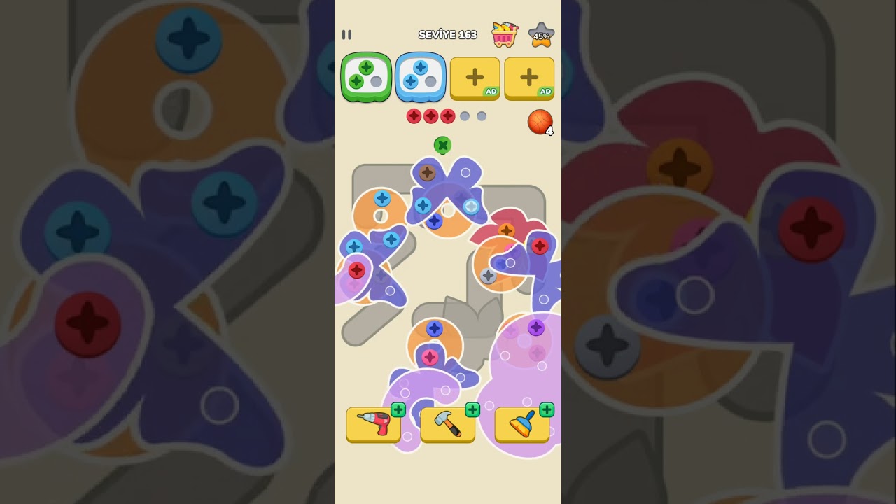 Unscrew Nuts Level 163