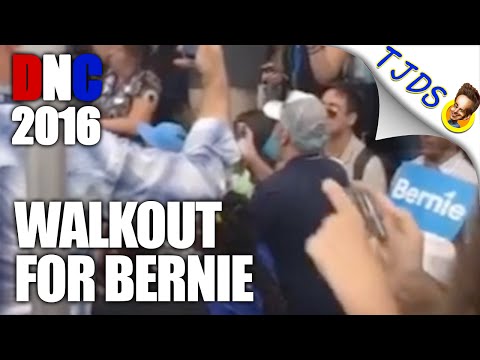 Bernie Delegates Walk Out, Take Over Media Tent
