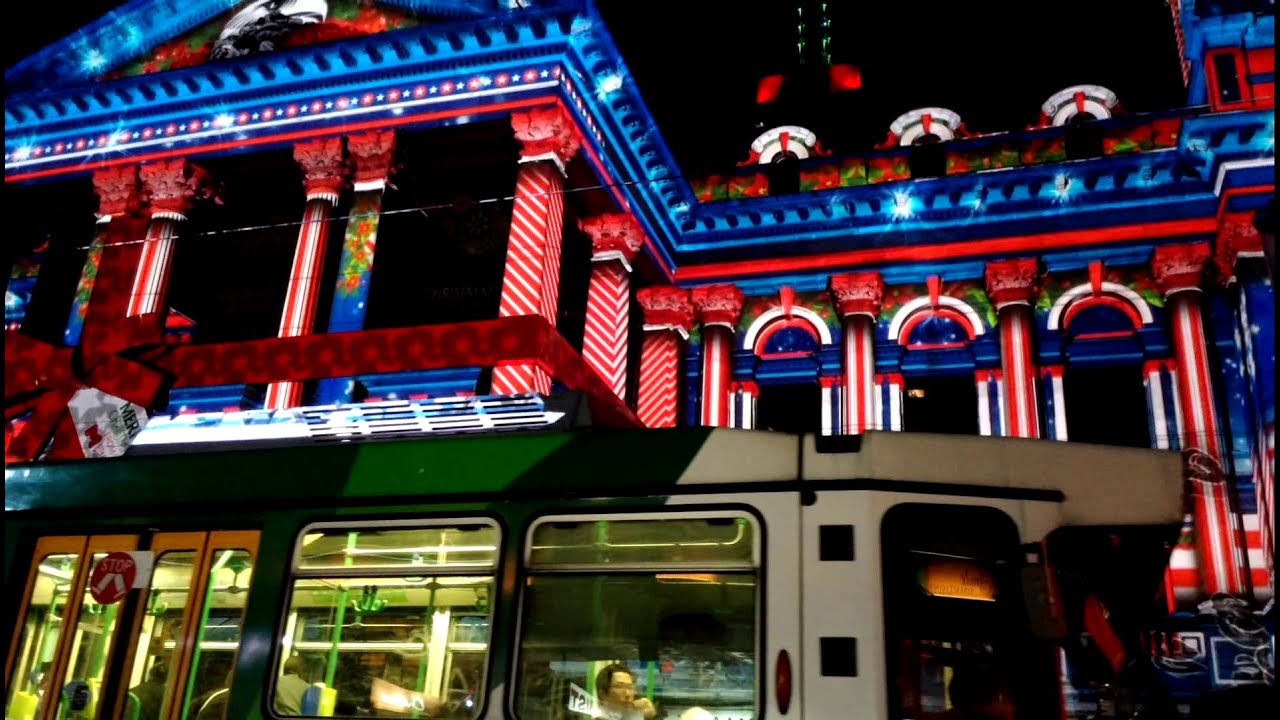 Melbourne Town Hall Christmas Lights 2014 - YouTube