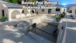 Raising Pool bottom &amp; installing new skimmer!! 
