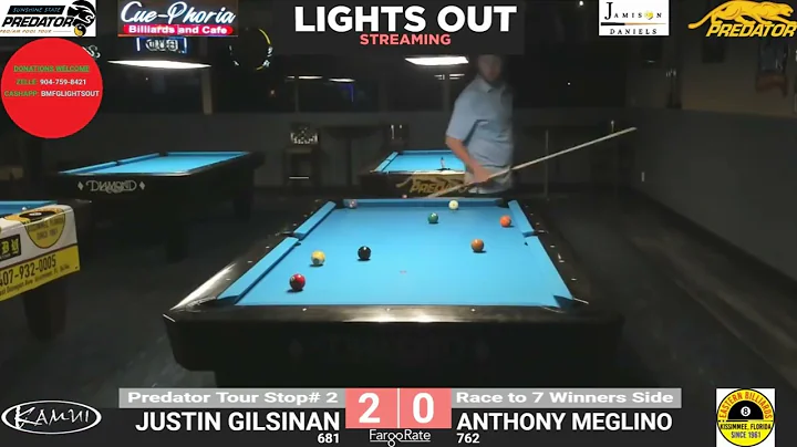 Justin Gilsinan vs Anthony Meglino | 2022 Stop #2 Cue-Phoria Billiards  Open 9-Ball Winter Garden FL