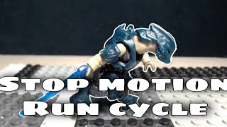 Halo mega construx stop motion - Run cycle test