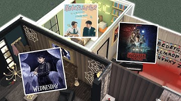 Building in BLOXBURG but Each Room is a Different NETFLIX SHOW