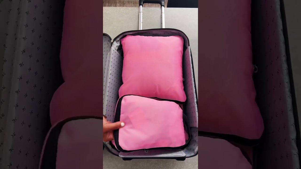 Storage Saving Tip Travel Packing Hack Collapsible Suitcase And Cubes