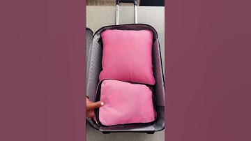 Storage Saving Tip - Travel Packing Hack Collapsible suitcase and packing cubes
