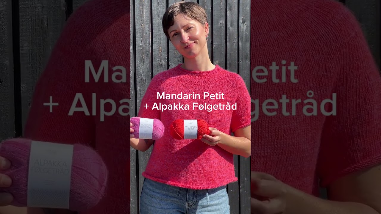 Plain Yoke Tee 22 fra Le Knit i Mandarin Petit og Alpakka Følgetråd fra Sandnes Garn