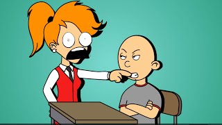 Classic Caillou Bites His Teacher Miss Martin's Tip of The Index Finger / Detention and Grounded