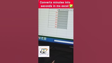 convert minutes into seconds in ms excel#msexcelcourse#msexcel#excel#exceltricks#shortcut#computer
