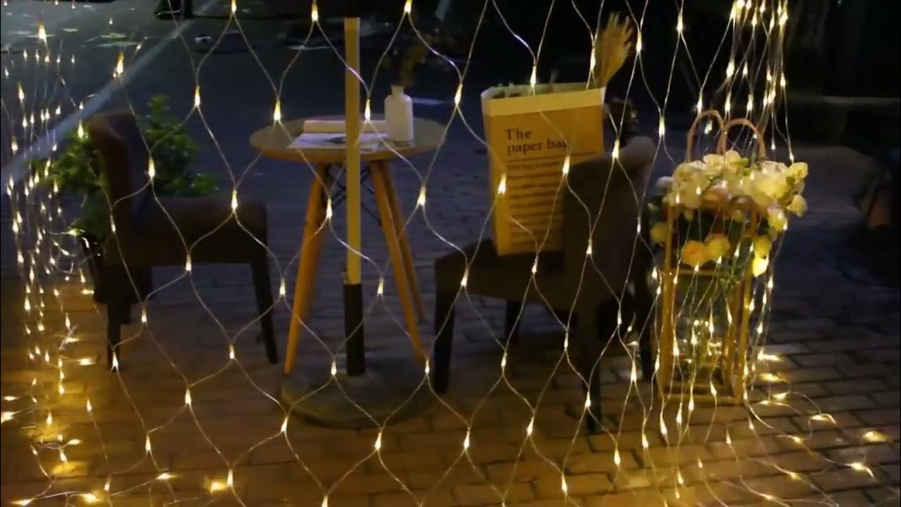 Гирлянда сетка, гирлянда на окно - YouTube