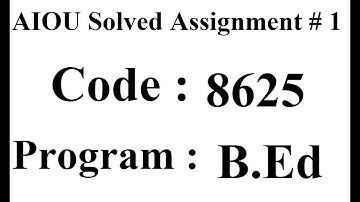 AIOU Code 8625 Solved Assignment No 1 Spring 2024 | Baloch Academy