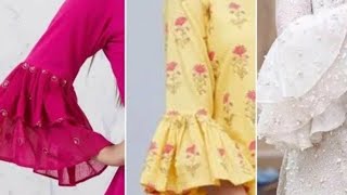 Frill wali बाजु के डिजाइन 2020 || Kurti sleeves designs || Suit ke baju ke design