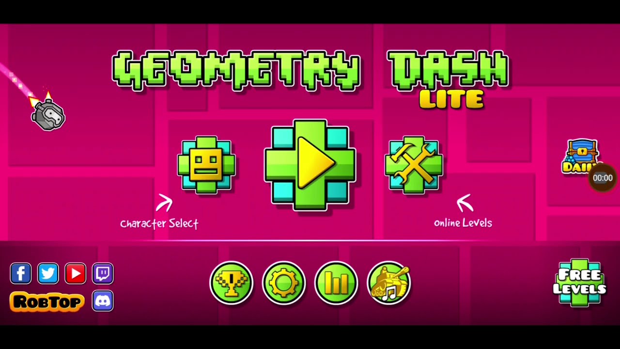 Jugando Geometry Dash el primer nivel 1 - YouTube