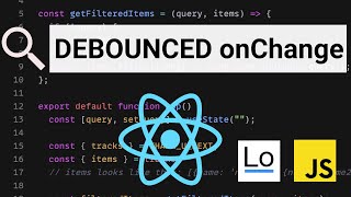 React Debounce Uncontrolled Input onChange Example | Fast lodash tutorial