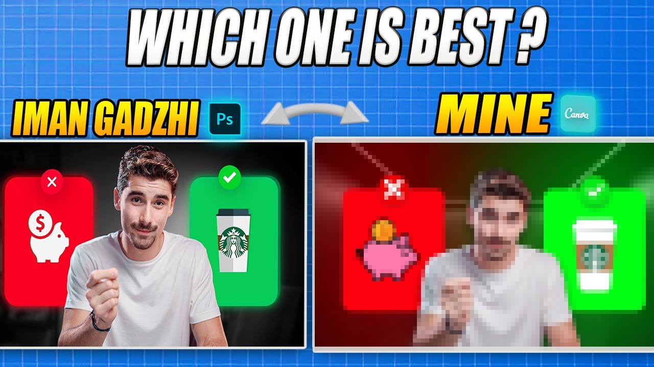 Iman Gadzhi style thumbnail hack in Canva tutorial | Iman Gadzhi thumbnail vs My Remake  thumbnail !