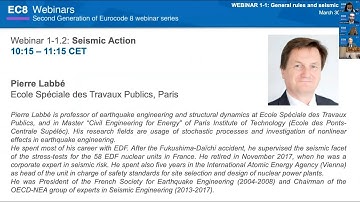Webinar 1-1.2: Seismic action