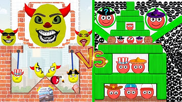 Satisfying Mobile Games/ HIDE BALL brain teaser games 🆚 Draw to smash Gameplay part 38