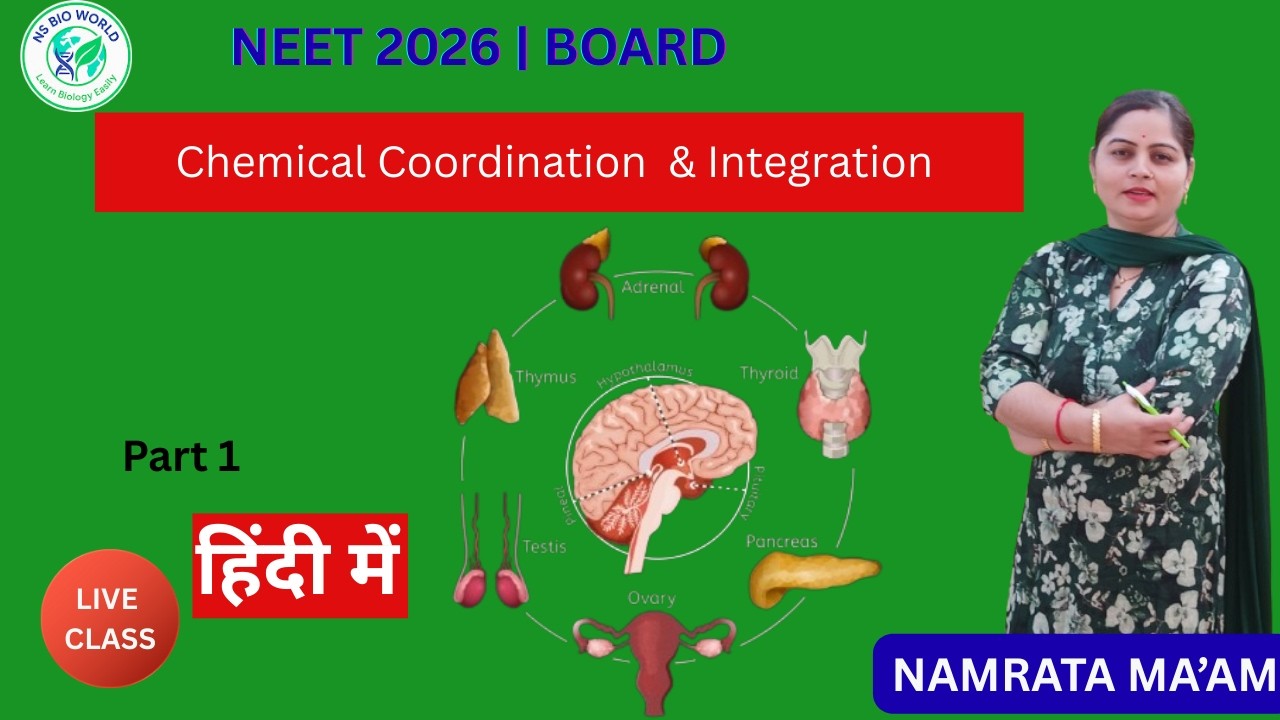Chemical Coordination and Integration Introduction | Class 11 Biology | Part 1 by Namrata ma`am