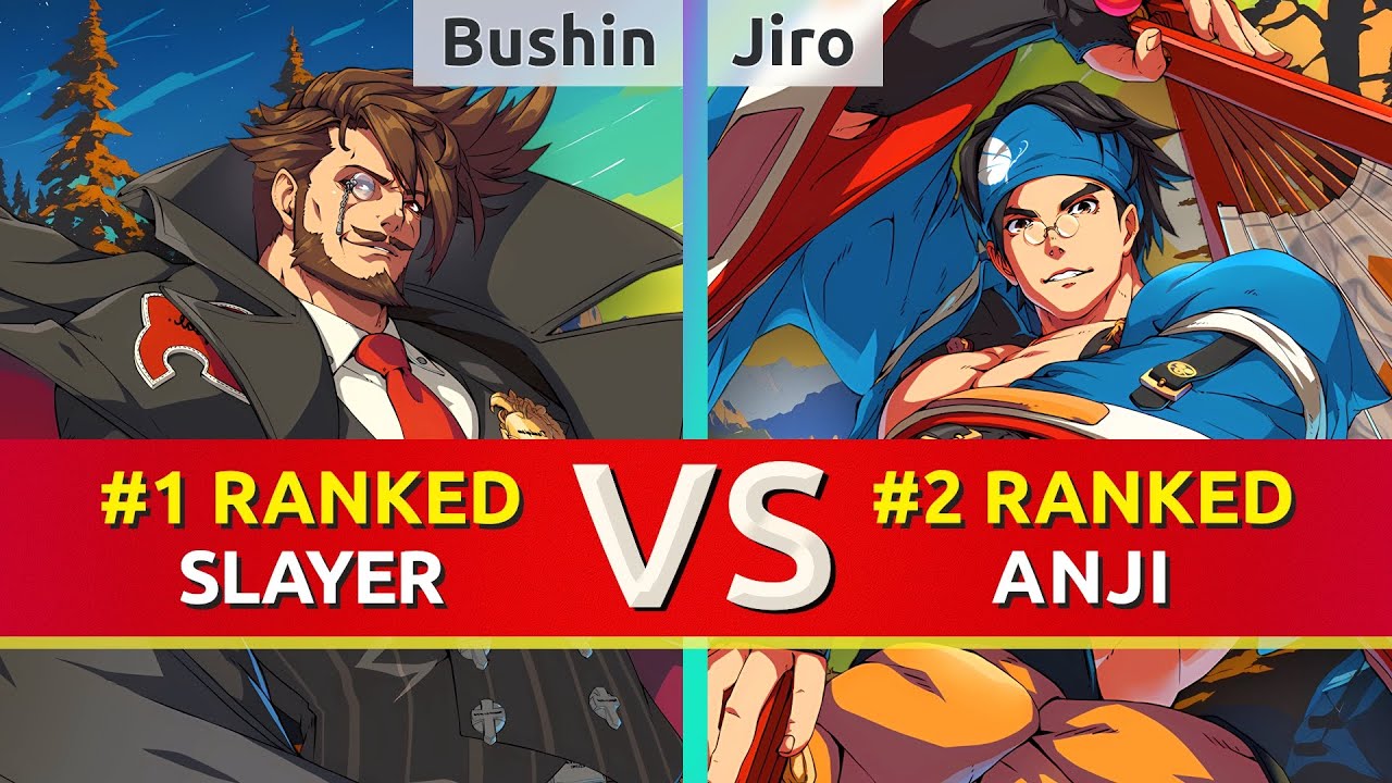GGST ▰ Bushin (#1 Ranked Slayer) vs Jiro (#2 Ranked Anji). High Level Gameplay