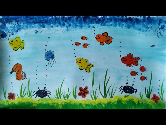 How To Finger Paint A Fish 