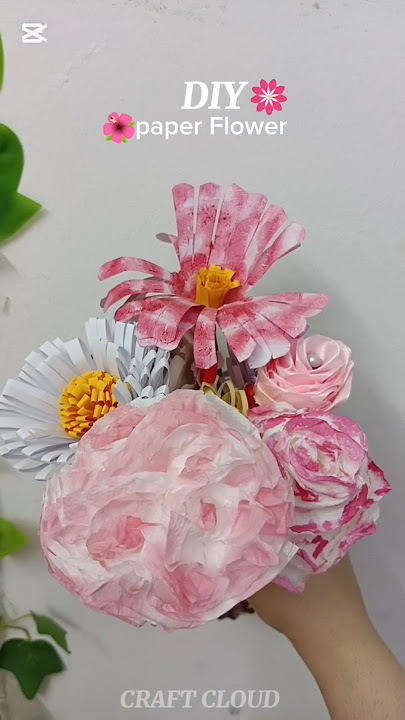 DIY paper flowers🌺✨#diy