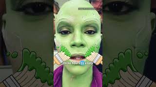 How Zoe Saldaña Transforms Into Gamora #shorts