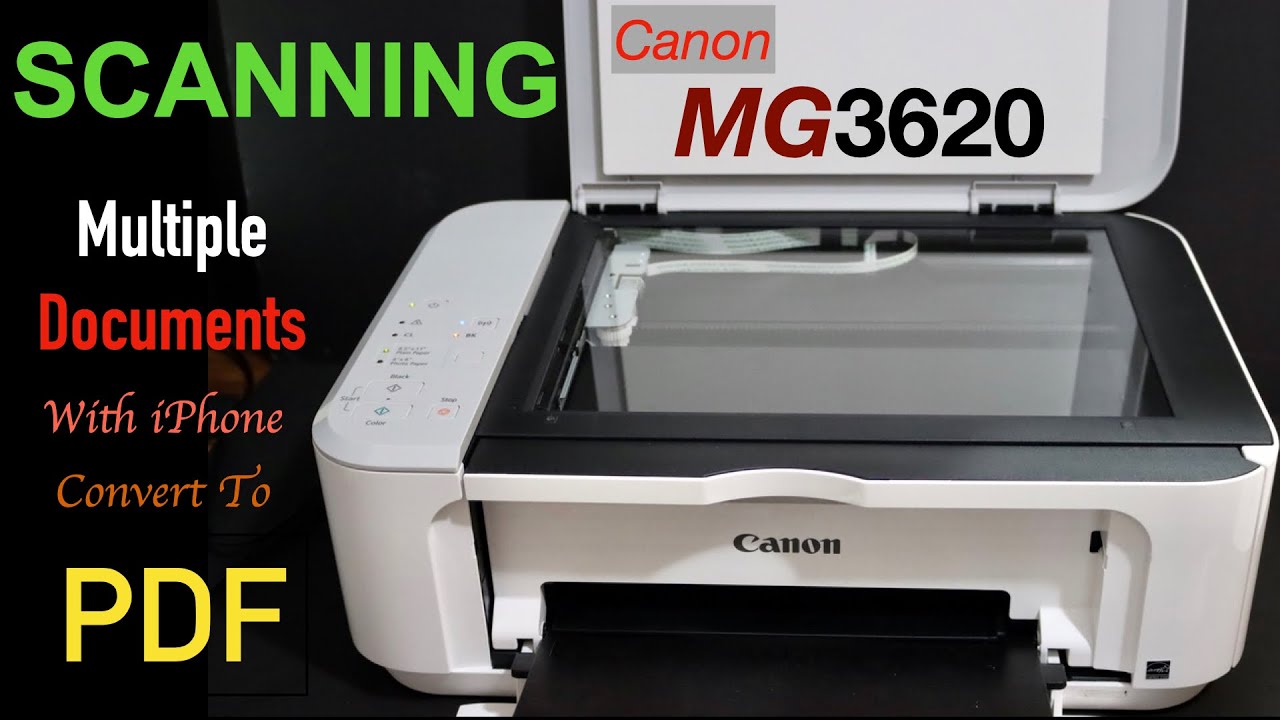 metan lustre Hævde Canon Pixma MG3620 Scanning Multiple Files as a single PDF file Using  iPhone. - YouTube