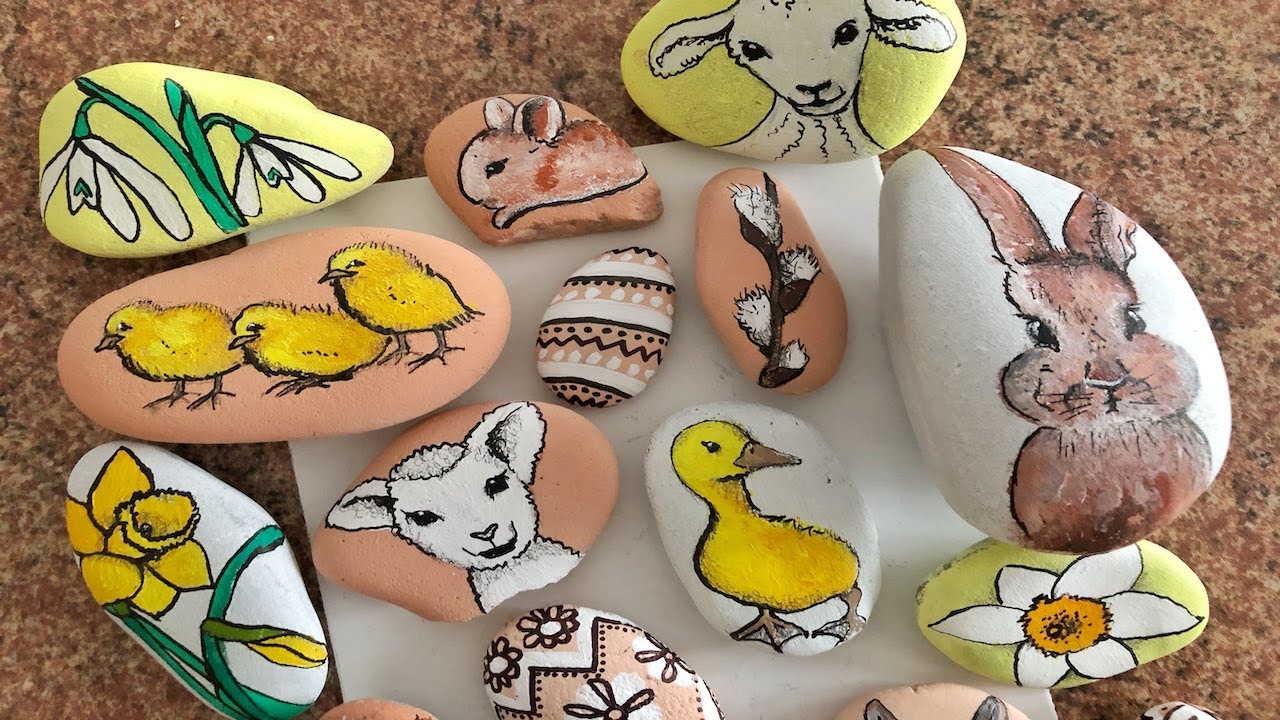 MALOVÁNÍ KAMÍNKU🌼#Kamínky/DIY: Jarní sněženka 🌼