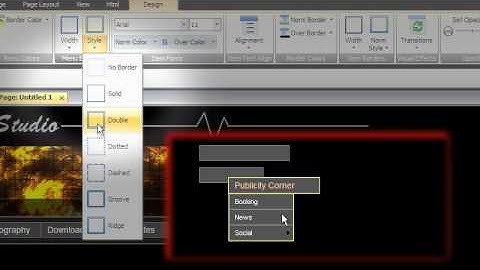 WebstudioTV: Create Tab - Menu Maker Group