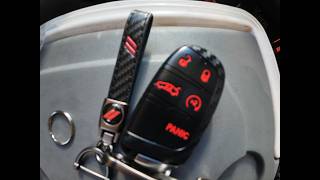 Dodge Key Fob Cover with Keychain Replacement Remote Control Shell
