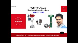 CONTROL VALVE -  DESIGN & SPECIFICATIONS (VALVE TRIM)