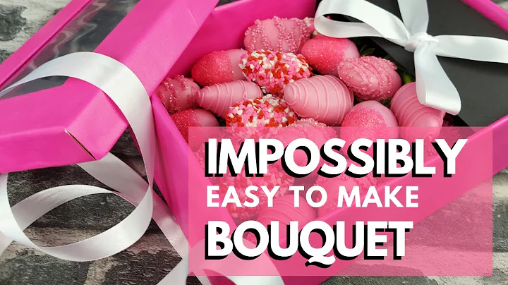 Pink Strawberry Bouquet | DIY Windowed Gift Box | How to Make Chocolate Covered Strawberries