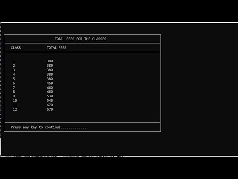 School Fee Inquiry In C++ With Source Code | Source Code & Projects