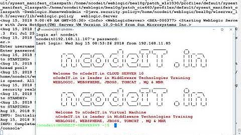 startup and shutdown weblogic server