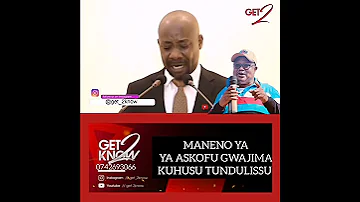 Maneno Mazito Ya Askofu GWAJIMA Kuhusu TUNDULISSU Kupigwa Risasi Full Video Ipo YouTube 