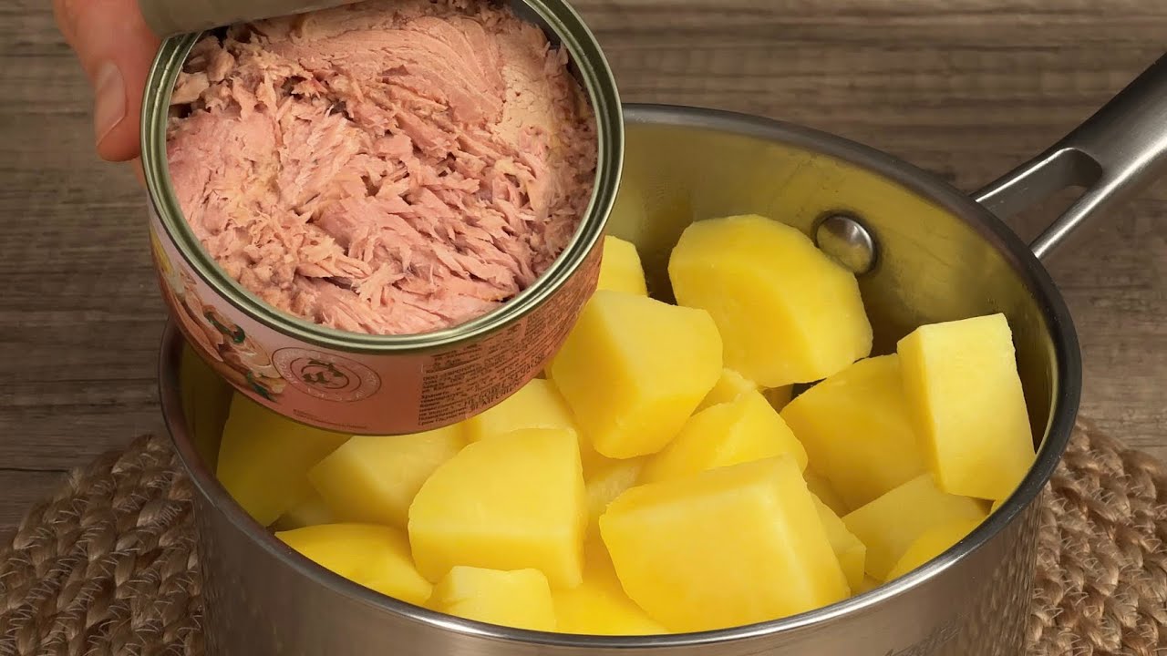 Thunfisch mit Kartoffeln mischen! Diesen Trick habe ich in einem schicken Restaurant gelernt!