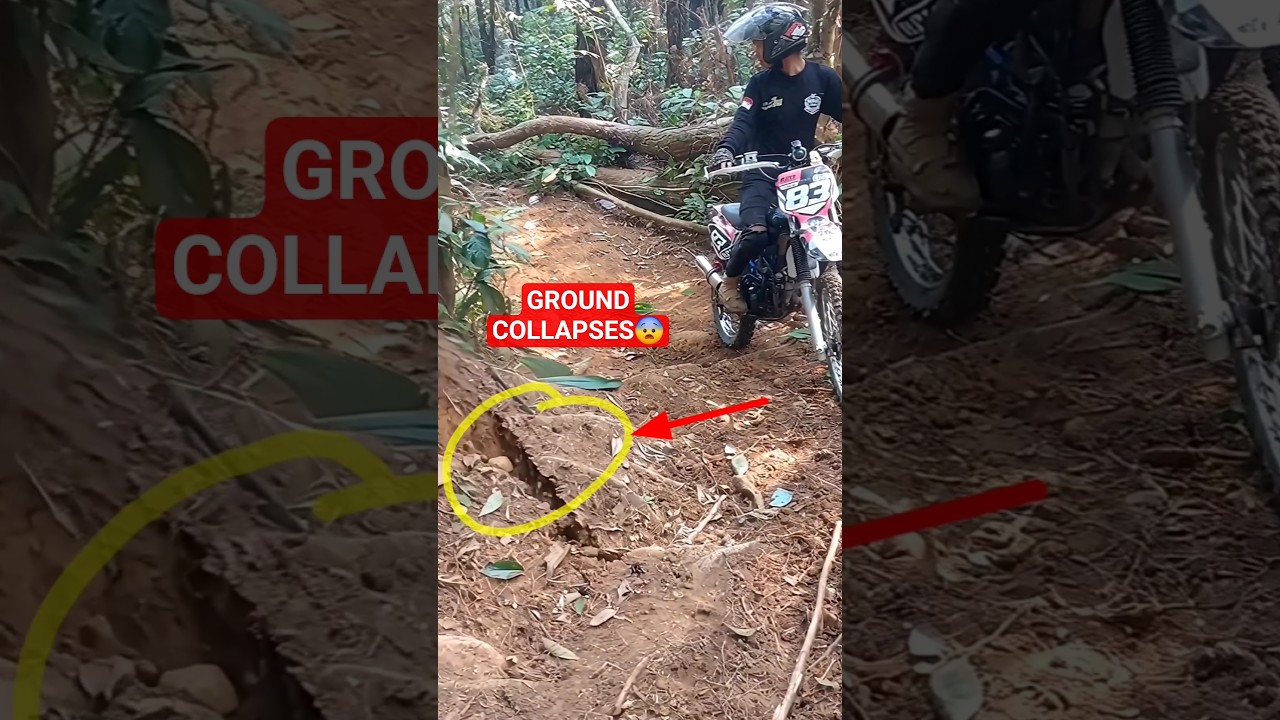 when the ground collapses 😨