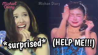 momo uses every combo she knows to fight off bugs at their concert in malaysia