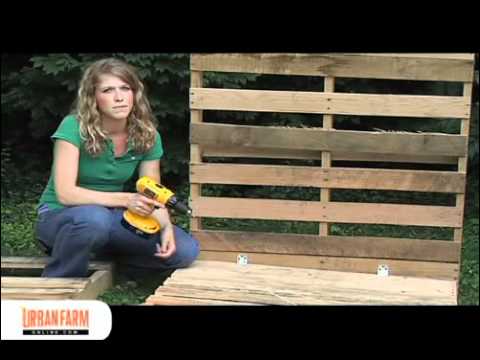 How To Build a Compost Bin from Wooden Pallets - UrbanFarmOnline.com