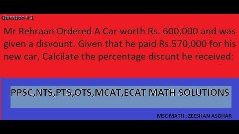 001 PPSC FPSC NTS most Repeated percentage or discount Math mcqs