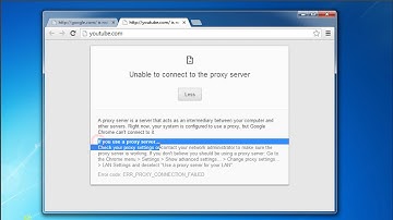 How to fix  "Unable to connect to the proxy server" error